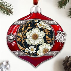 Fantasy People Mysticism Composing Fairytale Art Metal Snowflake And Bell Red Ornament by Bangk1t