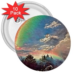 Abstract Art Psychedelic Arts Experimental 3  Buttons (10 Pack)  by Bangk1t