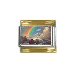 Abstract Art Psychedelic Arts Experimental Gold Trim Italian Charm (9mm) by Bangk1t