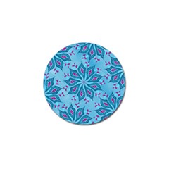 Flower Template Mandala Nature Blue Sketch Drawing Golf Ball Marker by Bangk1t