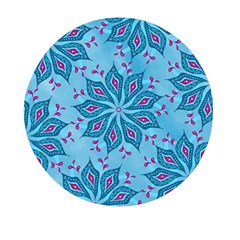 Flower Template Mandala Nature Blue Sketch Drawing Mini Round Pill Box (pack Of 3) by Bangk1t