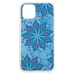 Flower Template Mandala Nature Blue Sketch Drawing Iphone 12/12 Pro Tpu Uv Print Case by Bangk1t