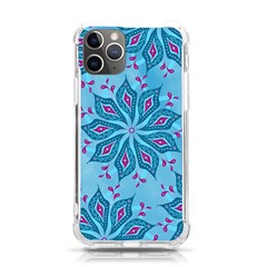 Flower Template Mandala Nature Blue Sketch Drawing Iphone 11 Pro 5 8 Inch Tpu Uv Print Case by Bangk1t