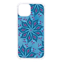 Flower Template Mandala Nature Blue Sketch Drawing Iphone 13 Tpu Uv Print Case by Bangk1t