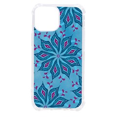 Flower Template Mandala Nature Blue Sketch Drawing Iphone 13 Mini Tpu Uv Print Case by Bangk1t