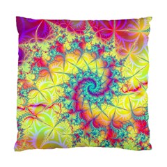 Fractal Spiral Abstract Background Vortex Yellow Standard Cushion Case (two Sides)