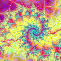 Fractal Spiral Abstract Background Vortex Yellow Play Mat (square) by Bangk1t