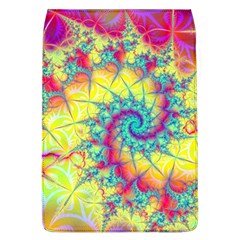 Fractal Spiral Abstract Background Vortex Yellow Removable Flap Cover (l) by Bangk1t