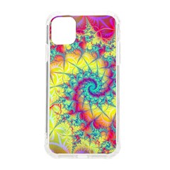 Fractal Spiral Abstract Background Vortex Yellow Iphone 11 Tpu Uv Print Case