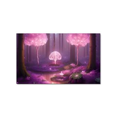 Trees Forest Landscape Nature Neon Sticker (rectangular)