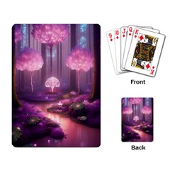 Trees Forest Landscape Nature Neon Playing Cards Single Design (rectangle)