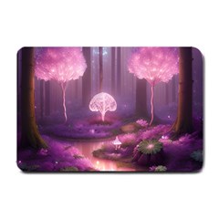 Trees Forest Landscape Nature Neon Small Doormat