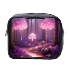 Trees Forest Landscape Nature Neon Mini Toiletries Bag (two Sides)