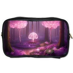 Trees Forest Landscape Nature Neon Toiletries Bag (one Side)