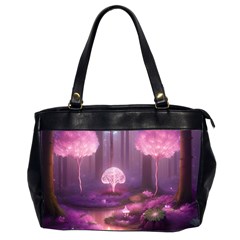 Trees Forest Landscape Nature Neon Oversize Office Handbag (2 Sides)