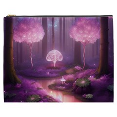 Trees Forest Landscape Nature Neon Cosmetic Bag (xxxl) by Bangk1t