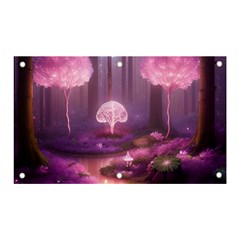 Trees Forest Landscape Nature Neon Banner And Sign 5  X 3  by Bangk1t