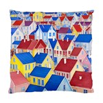 City Houses Cute Drawing Landscape Village Standard Cushion Case (One Side) Front