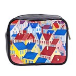 City Houses Cute Drawing Landscape Village Mini Toiletries Bag (Two Sides) Back