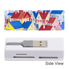 City Houses Cute Drawing Landscape Village Memory Card Reader (stick)