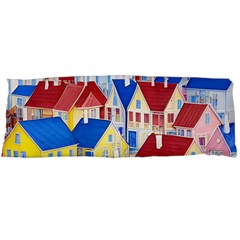 City Houses Cute Drawing Landscape Village Body Pillow Case (dakimakura)