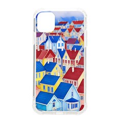 City Houses Cute Drawing Landscape Village Iphone 11 Tpu Uv Print Case by Bangk1t