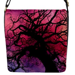 Trees Silhouette Sky Clouds Sunset Flap Closure Messenger Bag (s) by Bangk1t