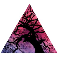 Trees Silhouette Sky Clouds Sunset Wooden Puzzle Triangle by Bangk1t