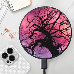 Trees Silhouette Sky Clouds Sunset Wireless Fast Charger(black) by Bangk1t