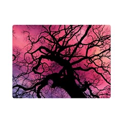 Trees Silhouette Sky Clouds Sunset Premium Plush Fleece Blanket (mini) by Bangk1t