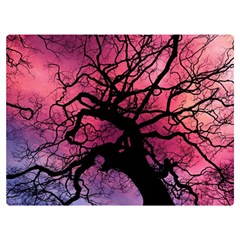 Trees Silhouette Sky Clouds Sunset Premium Plush Fleece Blanket (extra Small) by Bangk1t