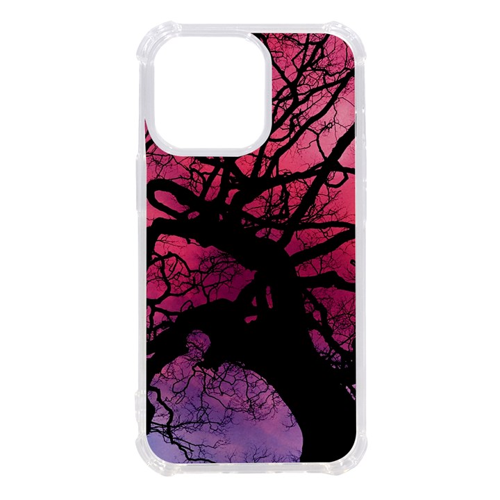 Trees Silhouette Sky Clouds Sunset iPhone 13 Pro TPU UV Print Case