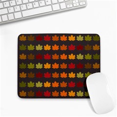 Autumn Fall Leaves Season Background Glitter Art Small Mousepad by Bangk1t