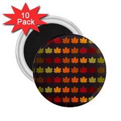 Autumn Fall Leaves Season Background Glitter Art 2 25  Magnets (10 Pack)  by Bangk1t