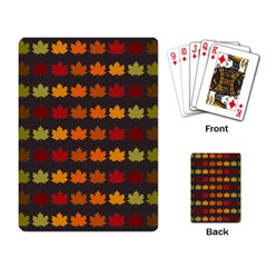 Autumn Fall Leaves Season Background Glitter Art Playing Cards Single Design (rectangle) by Bangk1t