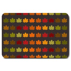 Autumn Fall Leaves Season Background Glitter Art Large Doormat by Bangk1t