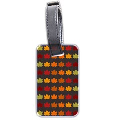 Autumn Fall Leaves Season Background Glitter Art Luggage Tag (two Sides) by Bangk1t