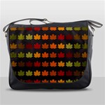 Autumn Fall Leaves Season Background Glitter Art Messenger Bag Front