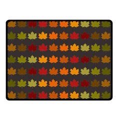 Autumn Fall Leaves Season Background Glitter Art Two Sides Fleece Blanket (small) by Bangk1t