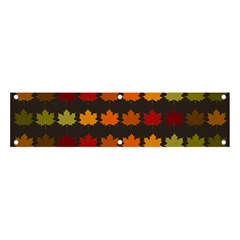 Autumn Fall Leaves Season Background Glitter Art Banner And Sign 4  X 1  by Bangk1t