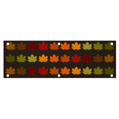 Autumn Fall Leaves Season Background Glitter Art Banner And Sign 6  X 2  by Bangk1t