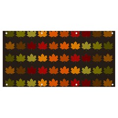 Autumn Fall Leaves Season Background Glitter Art Banner And Sign 8  X 4  by Bangk1t