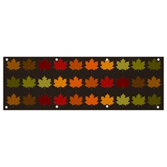 Autumn Fall Leaves Season Background Glitter Art Banner And Sign 9  X 3  by Bangk1t