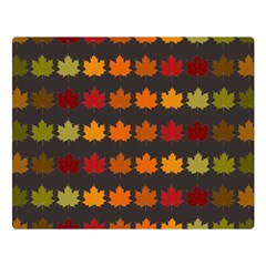 Autumn Fall Leaves Season Background Glitter Art Premium Plush Fleece Blanket (large) by Bangk1t