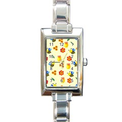 Seamless Background Honey Bee Wallpaper Texture Rectangle Italian Charm Watch by Bangk1t