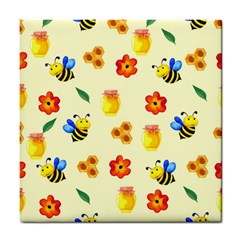 Seamless Background Honey Bee Wallpaper Texture Tile Coaster by Bangk1t