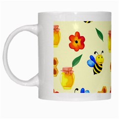 Seamless Background Honey Bee Wallpaper Texture White Mug by Bangk1t