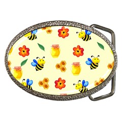 Seamless Background Honey Bee Wallpaper Texture Belt Buckles by Bangk1t