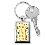 Seamless Background Honey Bee Wallpaper Texture Key Chain (Rectangle) Front