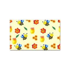 Seamless Background Honey Bee Wallpaper Texture Sticker (rectangular) by Bangk1t